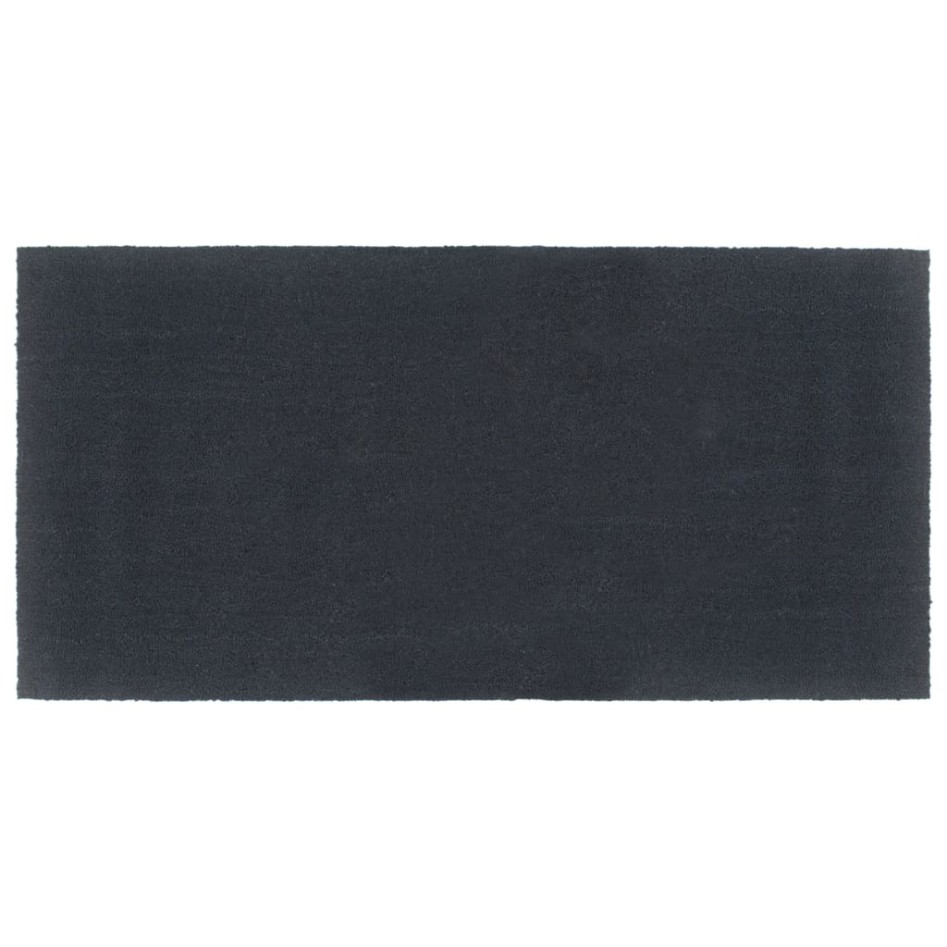 Felpudo de fibra de coco gris oscuro 100x200