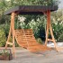 Tumbona columpio con toldo madera maciza abeto acabado de