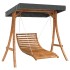Tumbona columpio con toldo madera maciza abeto acabado de