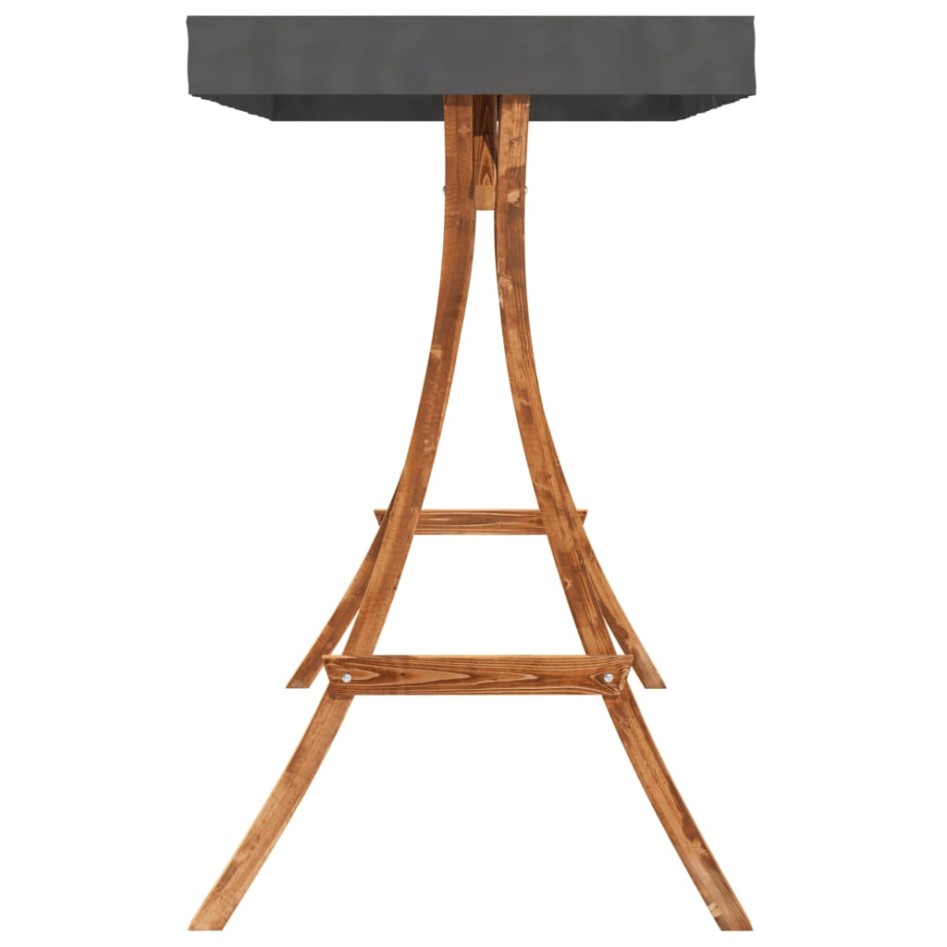 Tumbona columpio con toldo madera maciza abeto acabado de