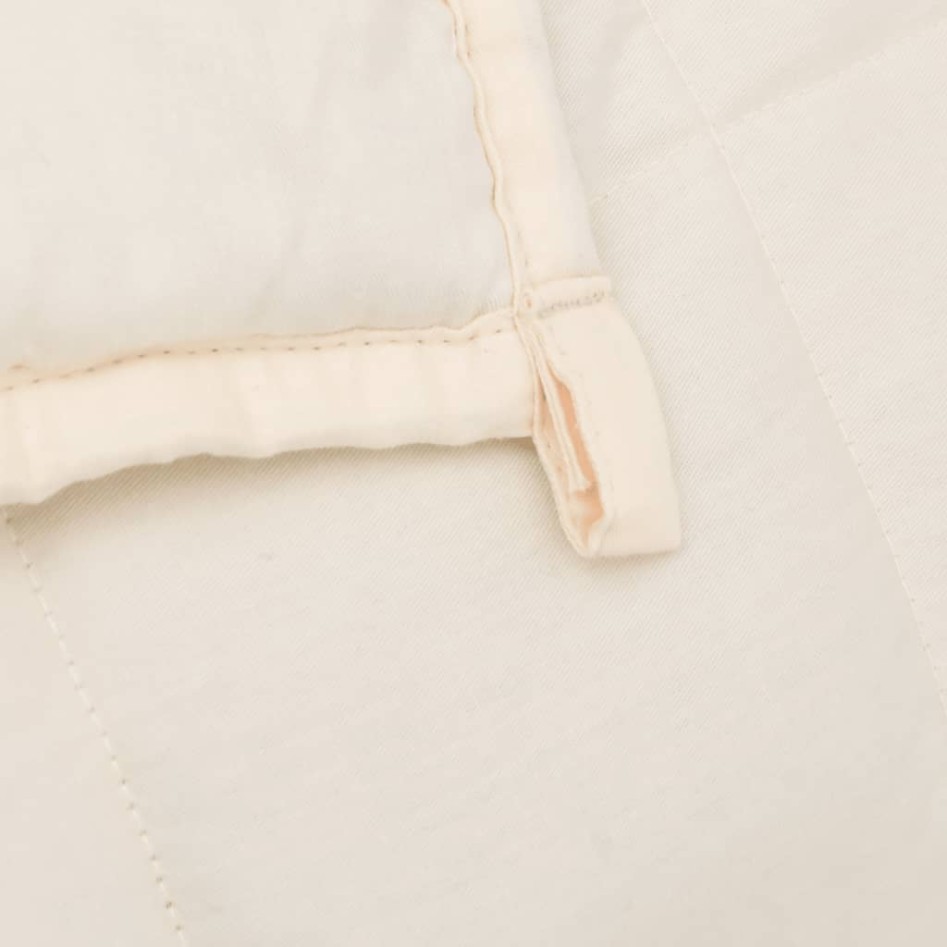 Manta con peso tela color crema claro 220x240 cm 15