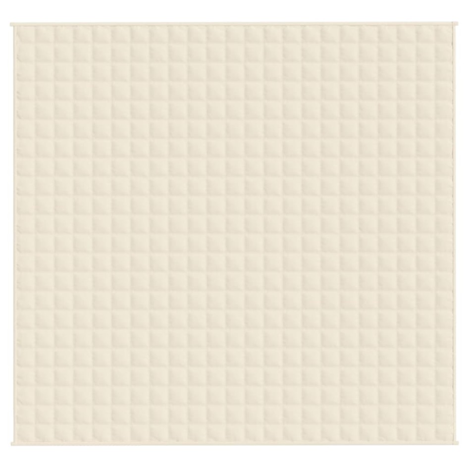 Manta con peso tela color crema claro 220x240 cm 11