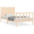Estructura de cama sin colchón madera maciza de pino 100x200