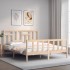 Estructura de cama sin colchón madera maciza de pino 160x200