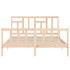 Estructura de cama sin colchón madera maciza de pino 160x200