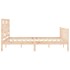 Estructura de cama sin colchón madera maciza de pino 160x200