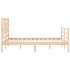 Estructura de cama con cabecero madera maciza 140x190