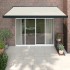 Toldo retráctil aluminio y tela color crema 3x2,5