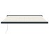 Toldo retráctil aluminio y tela color crema 3x2,5