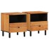 Mesitas de noche 2 uds madera maciza de acacia 40x33x46