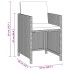Set comedor para jardín 3 pzas y cojines ratán sintético