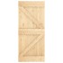 Puerta corredera con herrajes madera maciza de pino 90x210