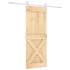 Puerta corredera con herrajes madera maciza de pino 90x210