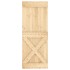 Puerta corredera con herrajes madera maciza de pino 90x210