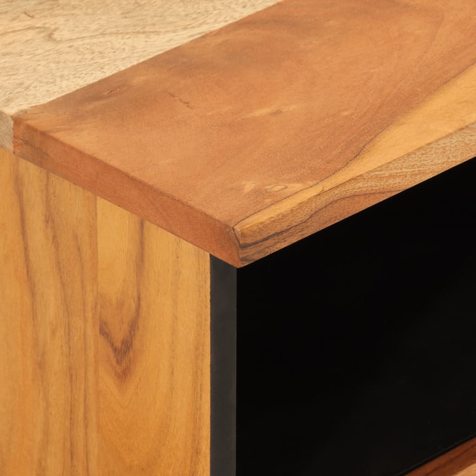 Mesitas de noche 2 uds madera maciza de acacia 40x33x46