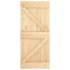 Puerta corredera con herrajes madera maciza de pino 90x210