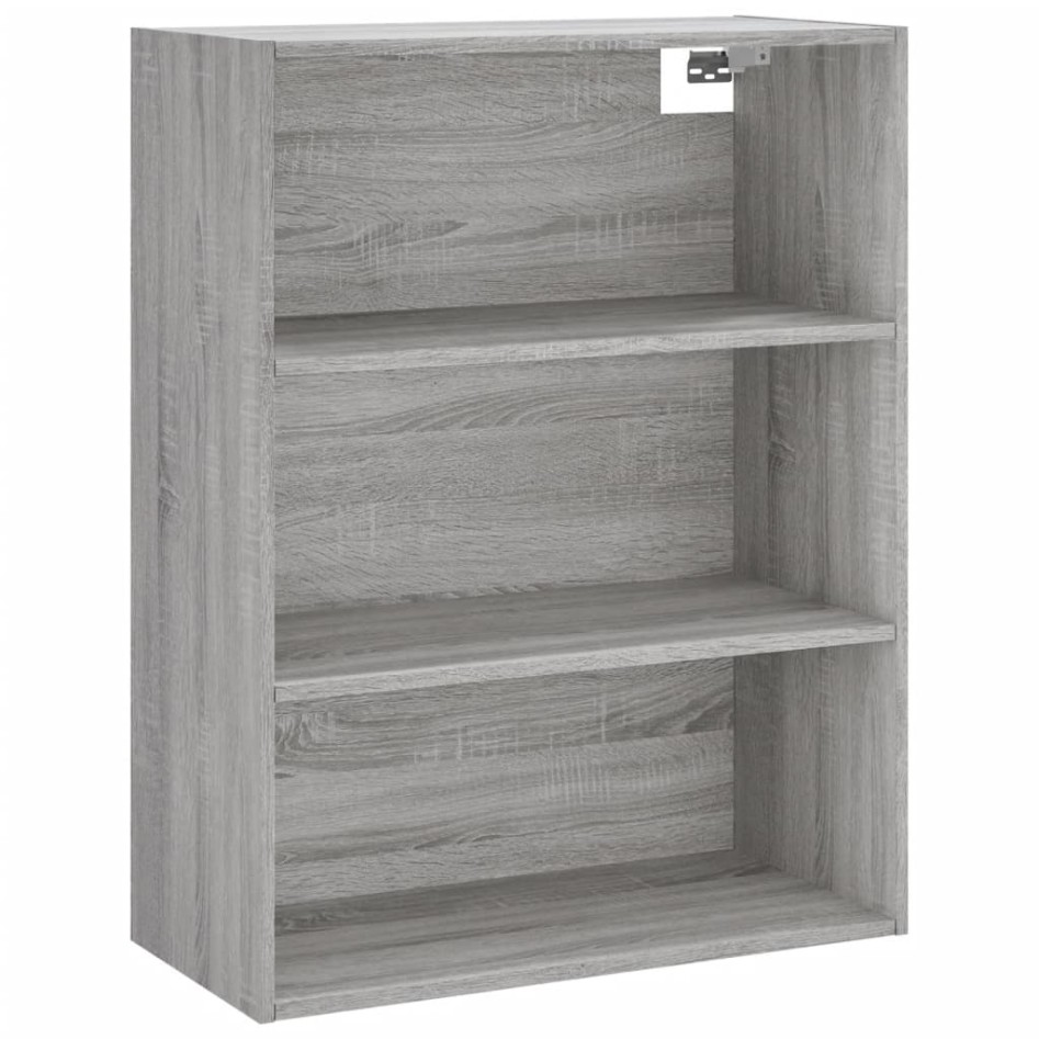 Aparador alto madera contrachapada gris sonoma 69,5x34x180