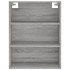 Aparador alto madera contrachapada gris sonoma 69,5x34x180