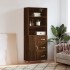 Aparador alto madera contrachapada marrón roble 69,5x34x180