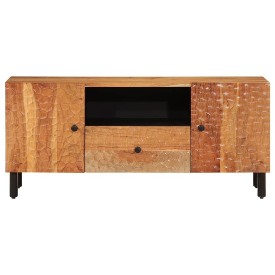 Mueble de TV madera maciza de acacia 105x33x46