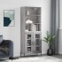 Aparador alto madera contrachapada gris sonoma 69,5x34x180