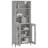 Aparador alto madera contrachapada gris sonoma 69,5x34x180