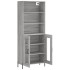 Aparador alto madera contrachapada gris sonoma 69,5x34x180