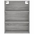Aparador alto madera contrachapada gris sonoma 69,5x34x180