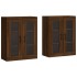 Armarios de pared 2 uds madera de ingeniería marrón