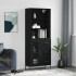 Aparador alto madera contrachapada negro 69,5x34x180