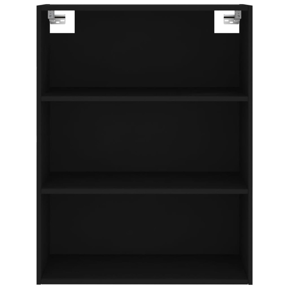 Aparador alto madera contrachapada negro 69,5x34x180