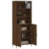 Aparador alto madera contrachapada marrón roble 69,5x34x180