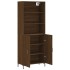 Aparador alto madera contrachapada marrón roble 69,5x34x180