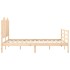 Estructura de cama con cabecero madera maciza 140x200