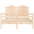 Estructura de cama con cabecero madera maciza 140x200