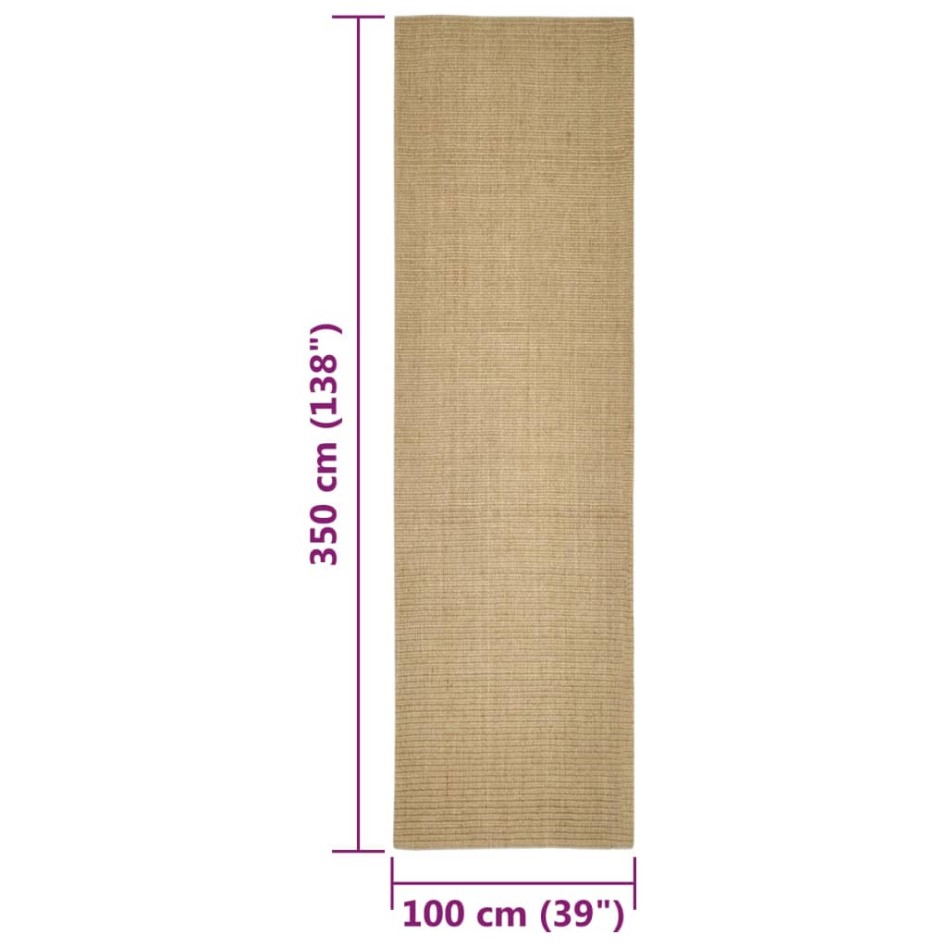 Alfombra de sisal para rascador 100x350