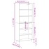 Aparador alto madera de ingeniería gris Sonoma 69,5x32,5x180