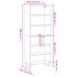 Aparador alto madera de ingeniería gris Sonoma 69,5x32,5x180