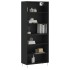 Aparador alto madera de ingeniería negro 69,5x32,5x180