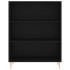 Aparador alto madera de ingeniería negro 69,5x32,5x180