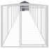Caseta perros con tejado acero galvanizado gris 117x1221x123