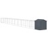 Caseta perros con tejado acero galvanizado gris 117x1221x123