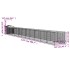 Caseta perros con tejado acero galvanizado gris 117x1221x123