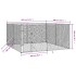 Perrera de exterior acero galvanizado plateado 4x4x2