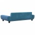 Sofá para niños de terciopelo azul 100x54x33