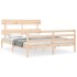 Estructura de cama de matrimonio con cabecero madera
