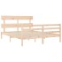 Estructura de cama de matrimonio con cabecero madera