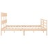 Estructura de cama de matrimonio con cabecero madera