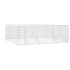 Perrera de exterior acero galvanizado plateado 6x6x2