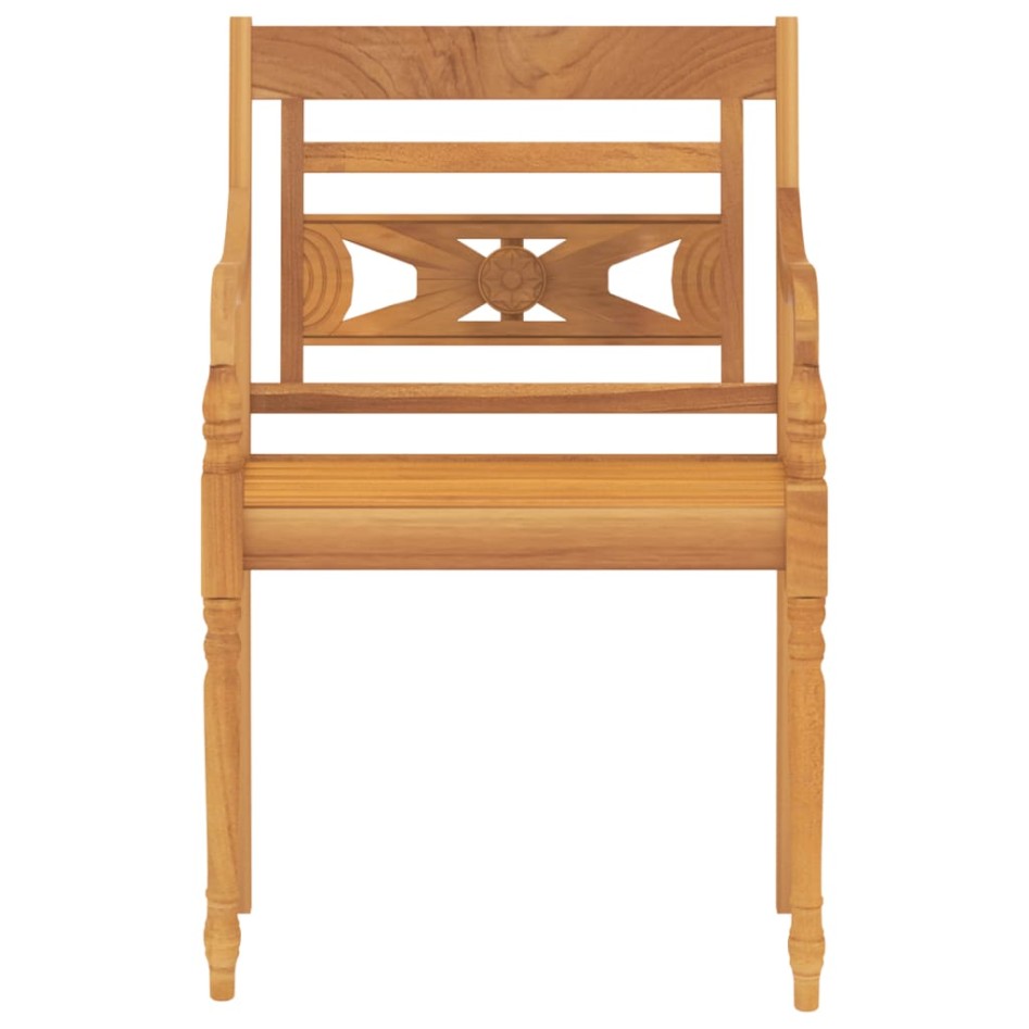 Juego de comedor para jardín 3 pzas madera maciza de